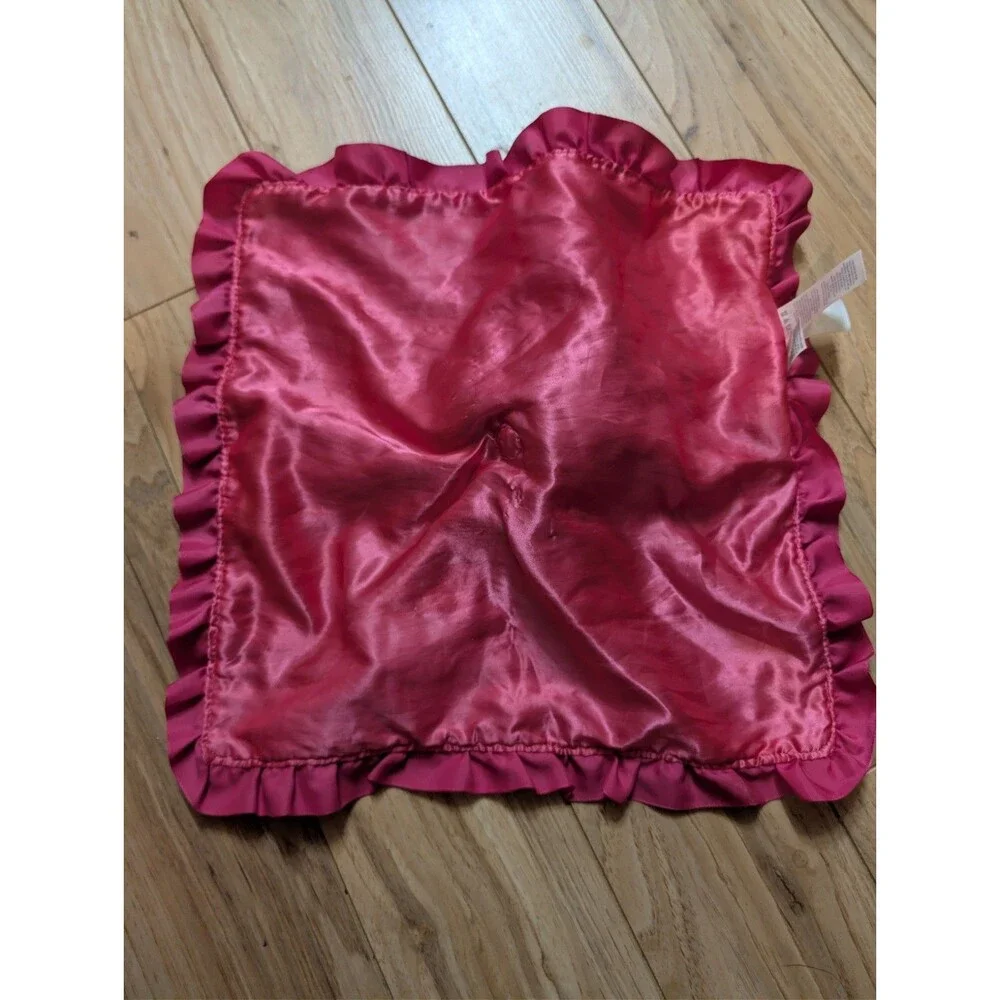 RETIRED 2014 Carter's Love You Girl Doll Lovey HTF Pink Satin Ruffle Blanket EUC